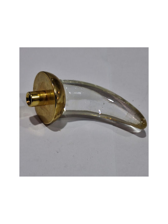 Italienischer Möbelknopf Steel-nova 7007-oro1 Murano Kristall Maße 20×20×35 Mm
