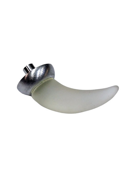Italienischer Möbelgriff Steel-nova 7006-10c1 Murano Kristall Maße 20×20×35 Mm