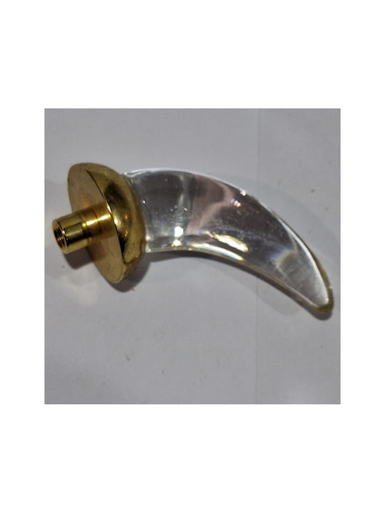 Italienischer Möbelknopf Steel-nova 7007-oro1 Murano Kristall Maße 20×20×35 Mm