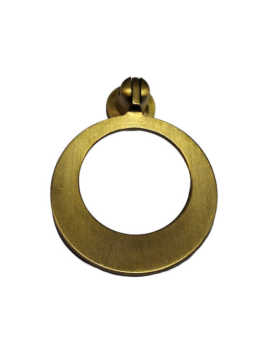 Handmade Brass Furniture Knob Omp Porro 10612-oro1 Gold Matte Diameter 45