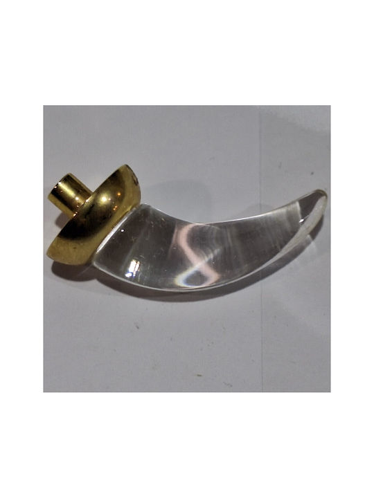 Italienischer Möbelknopf Steel-nova 7007-oro1 Murano Kristall Maße 20×20×35 Mm