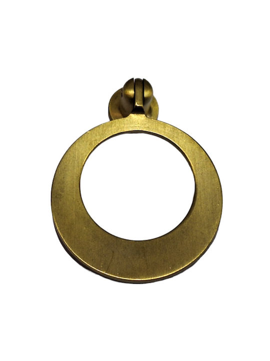 Handmade Brass Furniture Knob Omp Porro 10612-oro1 Gold Matte Diameter 45