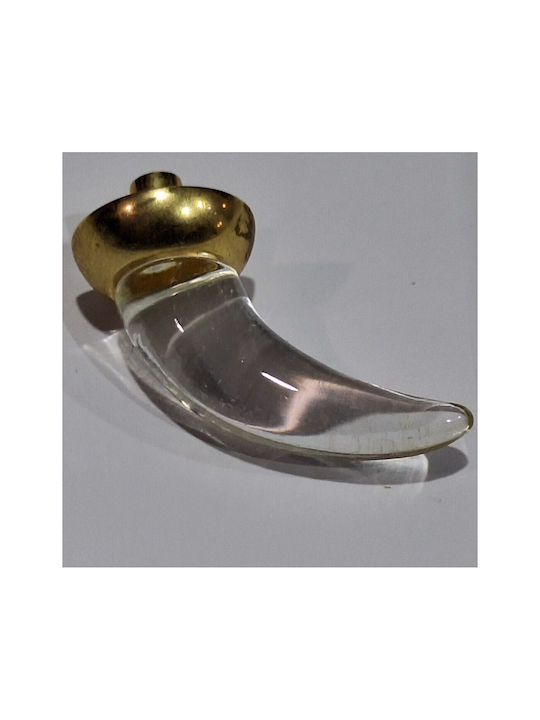 Italienischer Möbelknopf Steel-nova 7007-oro1 Murano Kristall Maße 20×20×35 Mm