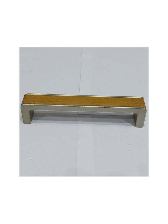 Ιταλική Λαβή Επίπλου Eureka 0983-128-noc Διάσταση 12,8cm Απομίμηση Ξύλου