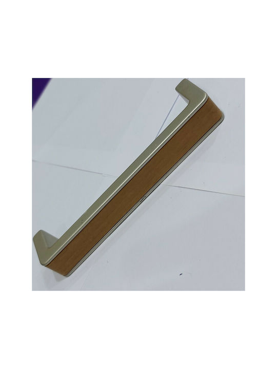 Ιταλική Λαβή Επίπλου Eureka 0983-128-noc Διάσταση 12,8cm Απομίμηση Ξύλου