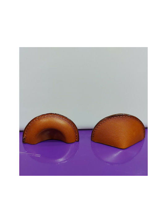 Buton Din Piele Daneze pentru Mobilier Furnipart 7104-kaf1 Lungime Totală 3,2cm Culoare Full Face Maro Piele