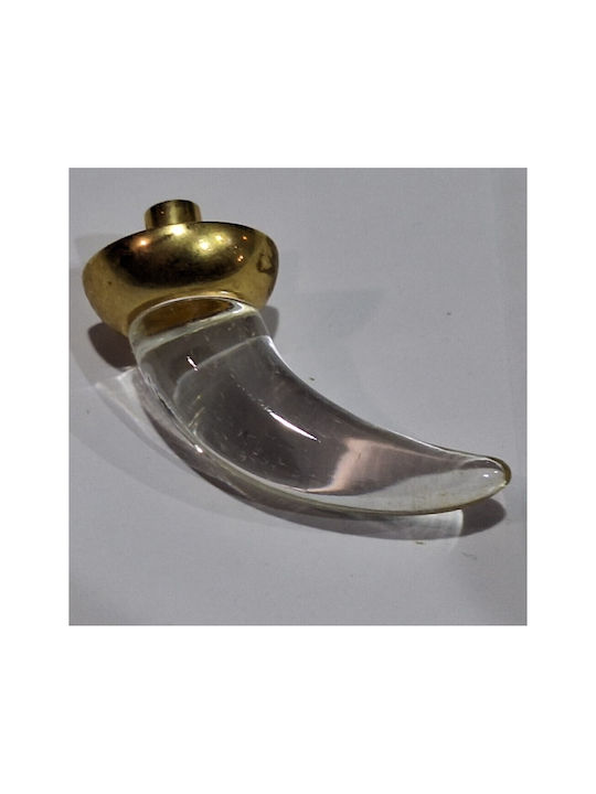 Italienischer Möbelknopf Steel-nova 7007-oro1 Murano Kristall Maße 20×20×35 Mm