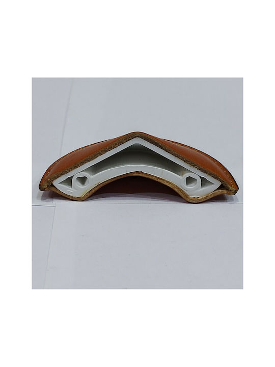 Buton Din Piele Daneze pentru Mobilier Furnipart 7104-kaf1 Lungime Totală 3,2cm Culoare Full Face Maro Piele