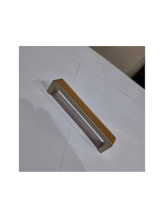 Ιταλική Λαβή Επίπλου Eureka 0983-128-noc Διάσταση 12,8cm Απομίμηση Ξύλου