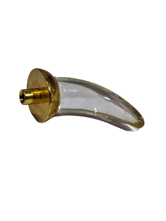 Italienischer Möbelknopf Steel-nova 7007-oro1 Murano Kristall Maße 20×20×35 Mm