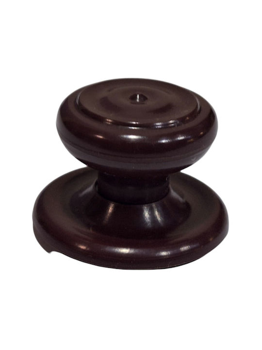 Ιταλικό Πόμολο Επίπλου Eureka 11055-000-pla1 Μπορντω-πλαστικο Φ.30