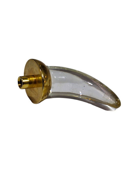 Italienischer Möbelknopf Steel-nova 7007-oro1 Murano Kristall Maße 20×20×35 Mm