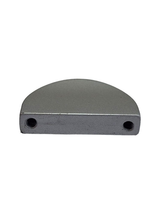 Italienischer Möbelgriff Eureka 0995-032-10c1 Chrom matt 3,2cm Durchmesser