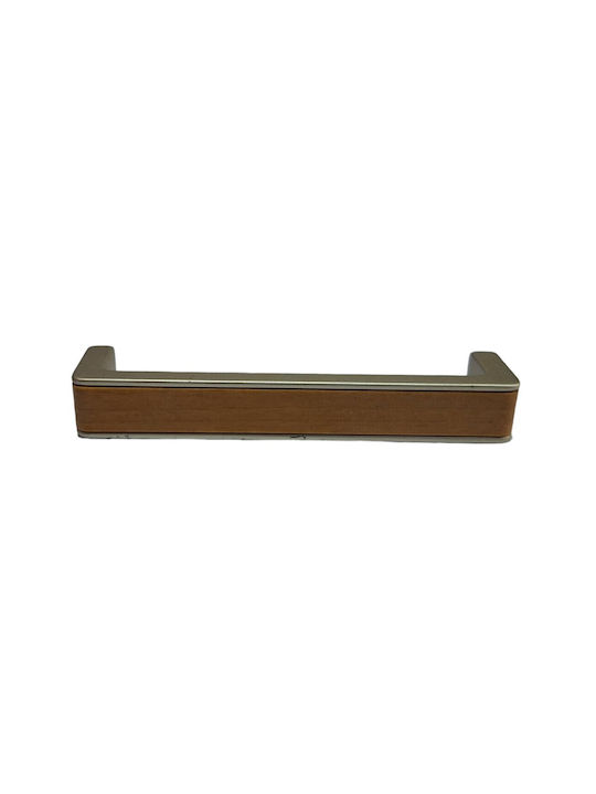 Ιταλική Λαβή Επίπλου Eureka 0983-128-noc Διάσταση 12,8cm Απομίμηση Ξύλου