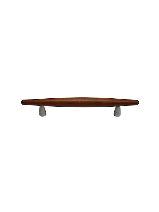 Wooden Italian Furniture Handle Eureka 5501-128-cil1 Zamak Cherry Dimension 12.8cm