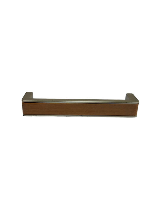 Ιταλική Λαβή Επίπλου Eureka 0983-128-noc Διάσταση 12,8cm Απομίμηση Ξύλου