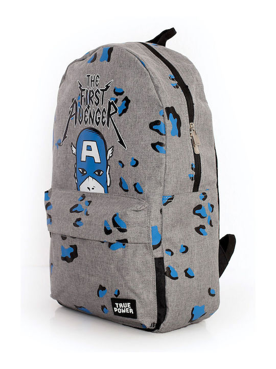 Difuzed Marvel School Backpack for Junior High-High School Gray