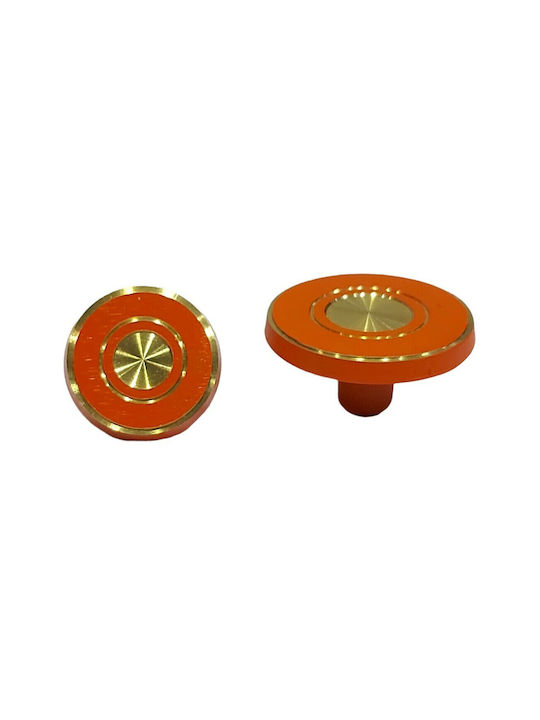 Italienisches Messing Möbelknopf Euro-fer 11040-brz2 Gold-Orange Durchmesser 25