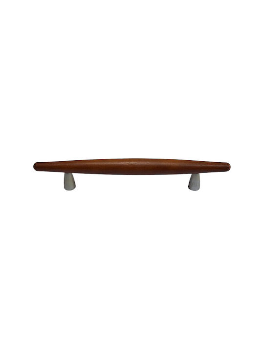 Wooden Italian Furniture Handle Eureka 5501-128-cil1 Zamak Cherry Dimension 12.8cm