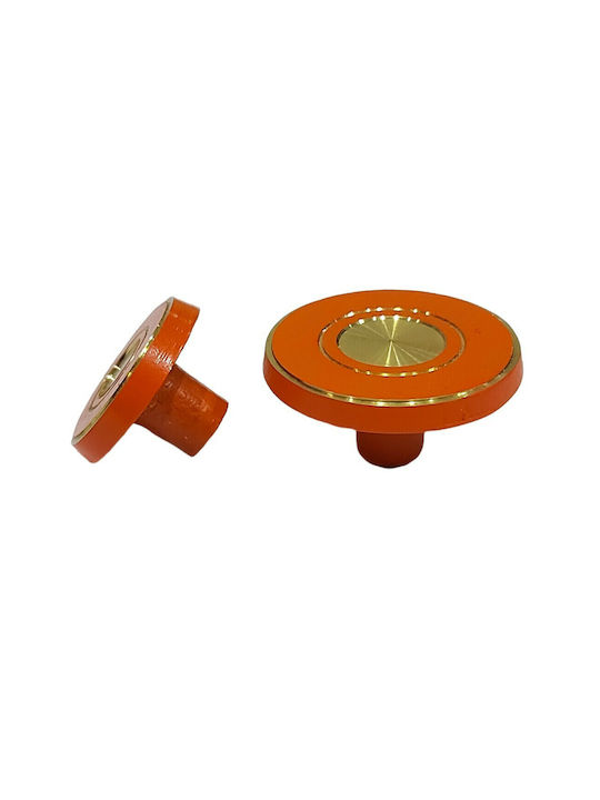 Italienisches Messing Möbelknopf Euro-fer 11040-brz2 Gold-Orange Durchmesser 25