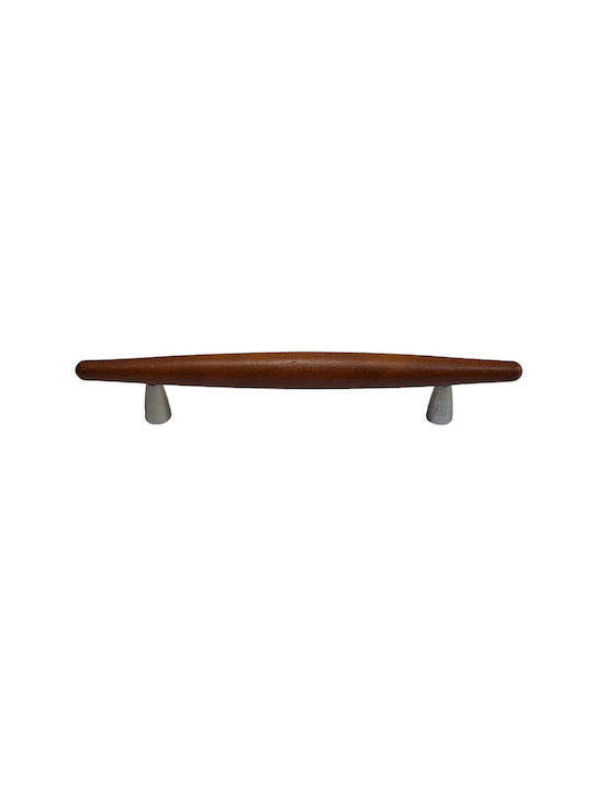 Wooden Italian Furniture Handle Eureka 5501-128-cil1 Zamak Cherry Dimension 12.8cm