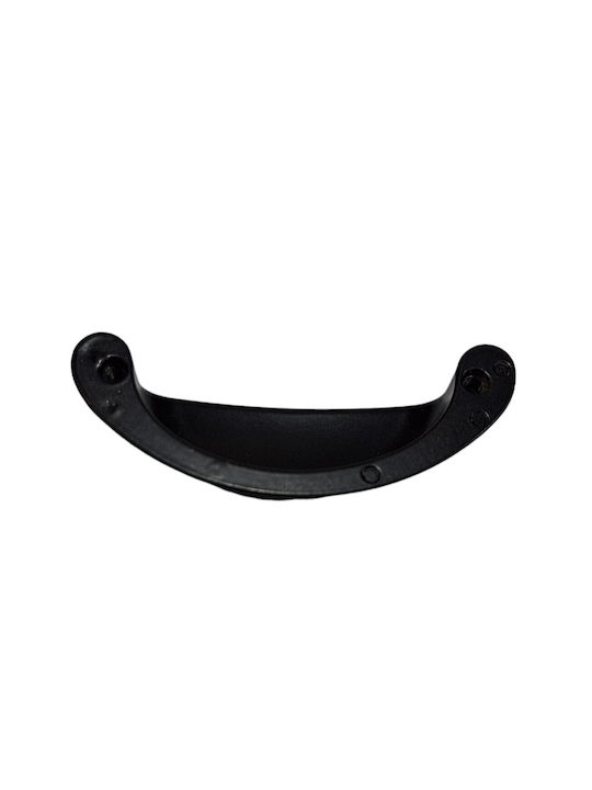 Black Italian Furniture Flush Handle Eureka 9413-064-mau Matte Finish Diameter 6.4cm
