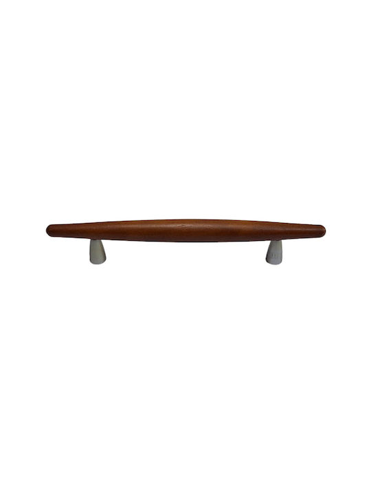 Wooden Italian Furniture Handle Eureka 5501-128-cil1 Zamak Cherry Dimension 12.8cm