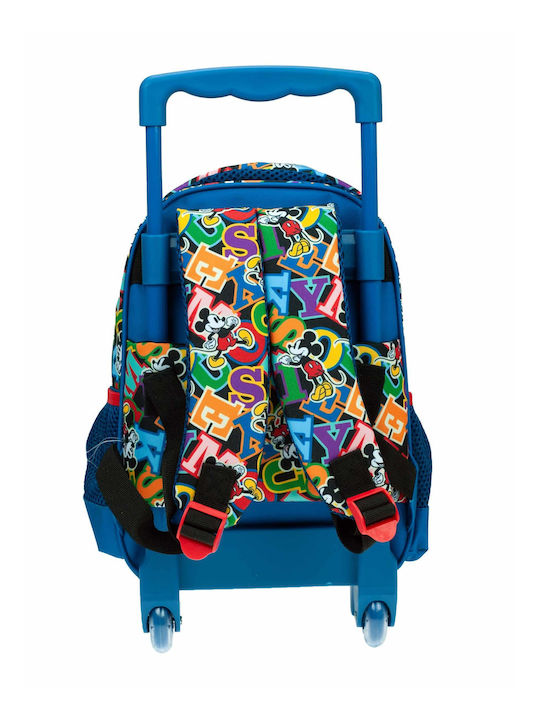Gim Mickey School Trolley Bag Kindergarten With Water Bottle Holder Multicolour 12 Litre 25 x 15 x 30cm 2023