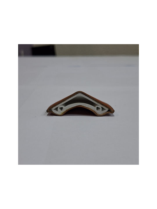 Buton Din Piele Daneze pentru Mobilier Furnipart 7104-kaf1 Lungime Totală 3,2cm Culoare Full Face Maro Piele