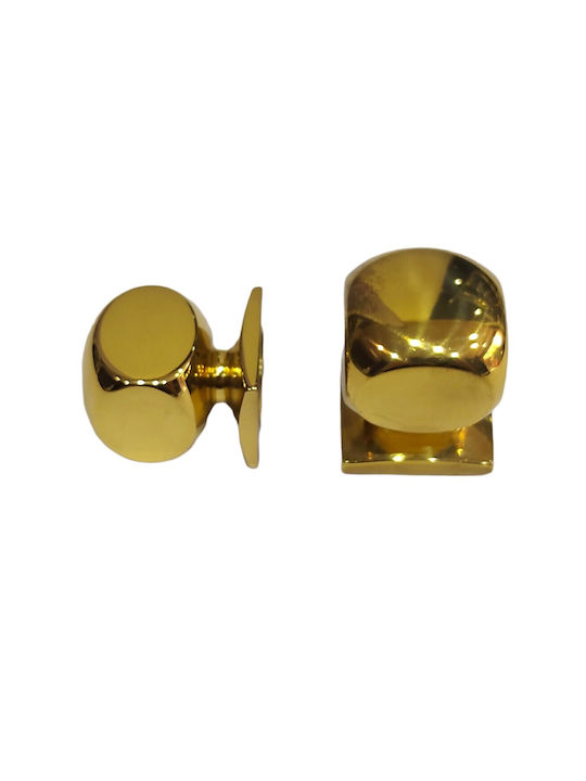 Italian Brass Furniture Knob Omp Porro 11408-000-20a1 1 Piece Glossy Gold Diameter 25