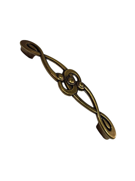 Italian Furniture Handle Euro-fer 0193-brz1 Bronze Diameter 12.8cm