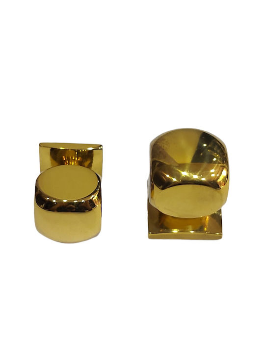 Italian Brass Furniture Knob Omp Porro 11408-000-20a1 1 Piece Glossy Gold Diameter 25