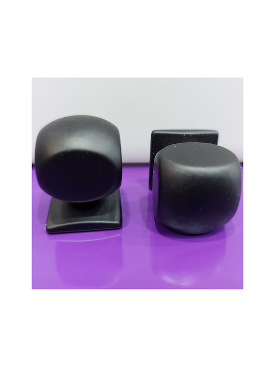 Italian Brass Furniture Knob Omp Porro 11419-000-20a1 Matte Black Diameter 22