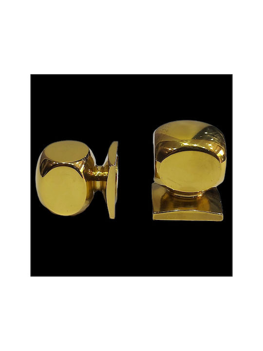 Italian Brass Furniture Knob Omp Porro 11408-000-20a1 1 Piece Glossy Gold Diameter 25