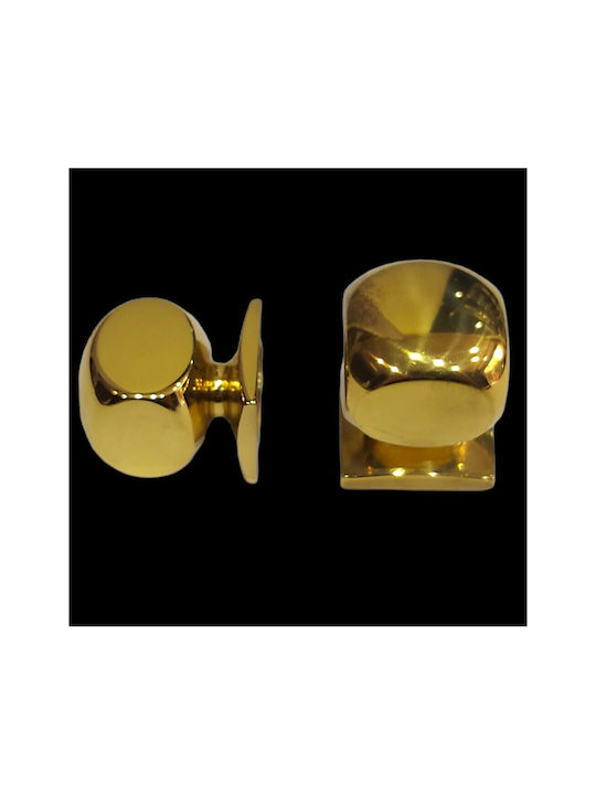Italian Brass Furniture Knob Omp Porro 11408-000-20a1 1 Piece Glossy Gold Diameter 25