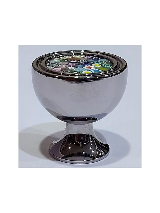 Crystal Handmade Italian Furniture Knob Omp Porro 11421-oro1 Dia 27 Chrome Glossy Mourano