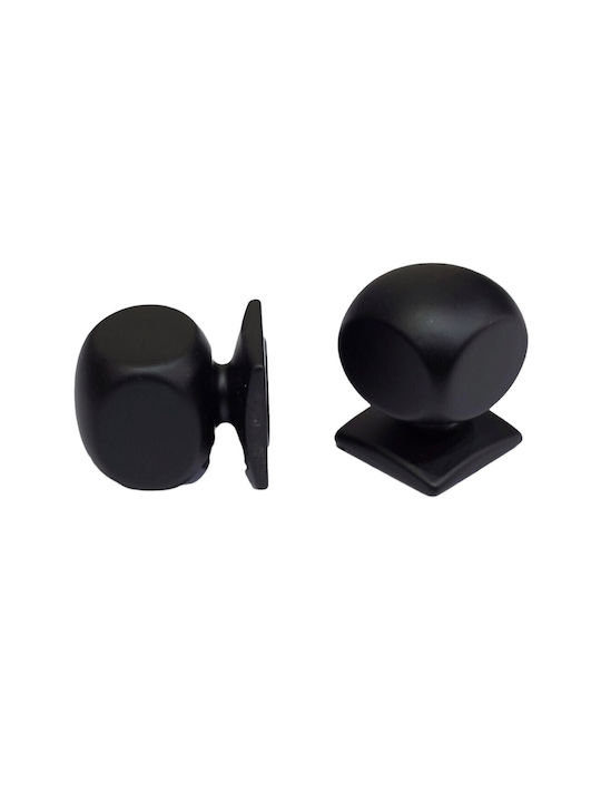 Italian Brass Furniture Knob Omp Porro 11419-000-20a1 Matte Black Diameter 22
