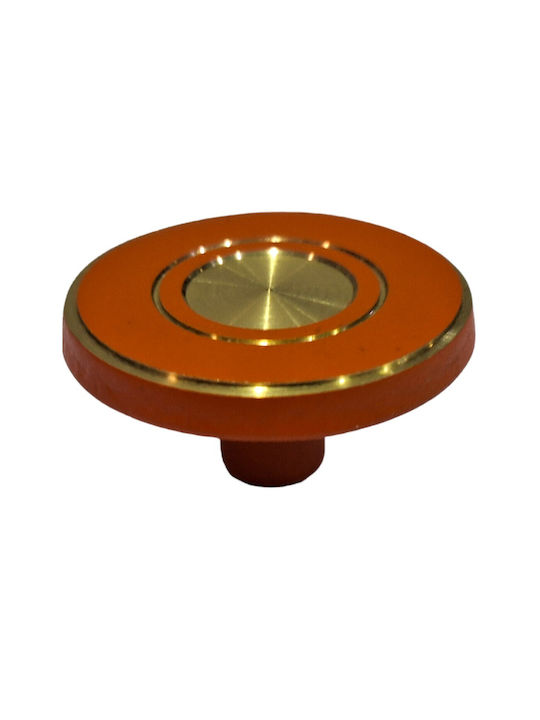 Italienisches Messing Möbelknopf Euro-fer 11040-brz2 Gold-Orange Durchmesser 25