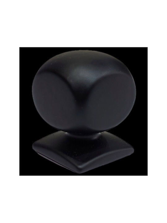 Italian Brass Furniture Knob Omp Porro 11419-000-20a1 Matte Black Diameter 22