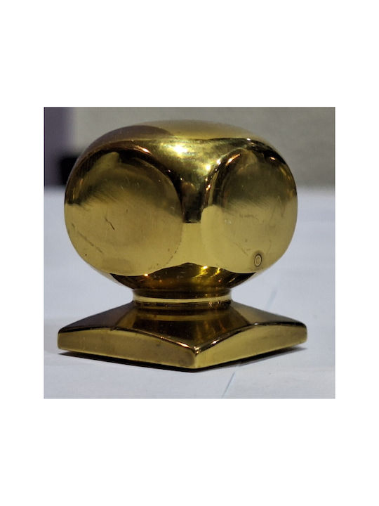 Italian Brass Furniture Knob Omp Porro 11408-000-20a1 1 Piece Glossy Gold Diameter 25