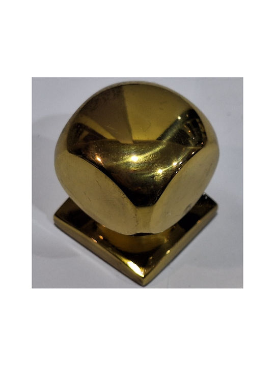 Italian Brass Furniture Knob Omp Porro 11408-000-20a1 1 Piece Glossy Gold Diameter 25