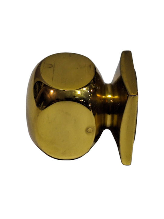 Italian Brass Furniture Knob Omp Porro 11408-000-20a1 1 Piece Glossy Gold Diameter 25