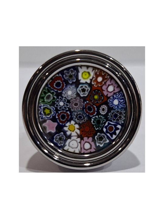 Crystal Handmade Italian Furniture Knob Omp Porro 11421-oro1 Dia 27 Chrome Glossy Mourano