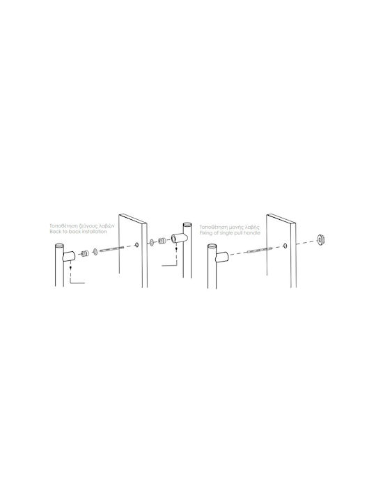 Möbelgriff Außentür Φ20 Inox Matt 04.41 Inox 304