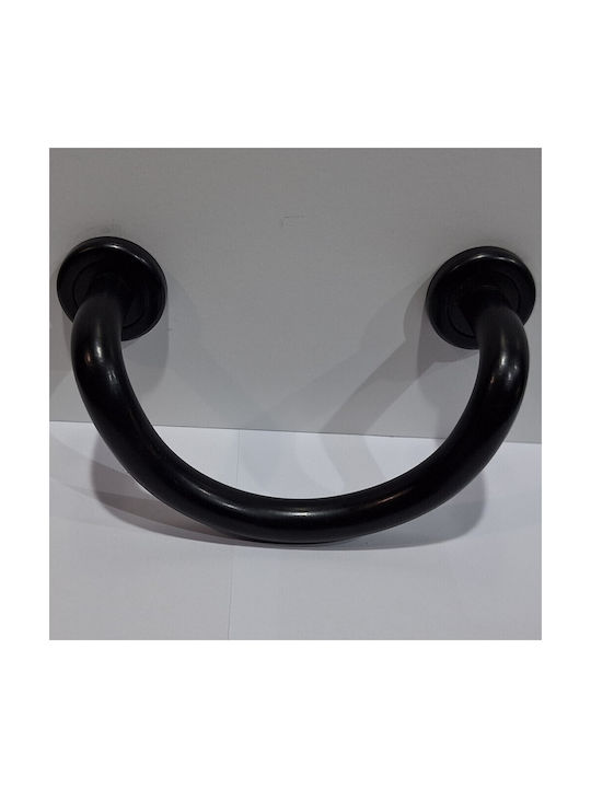Italian Brass Front Door Handle Nestori 10549-arg1 Black Matte Size 17.0cm