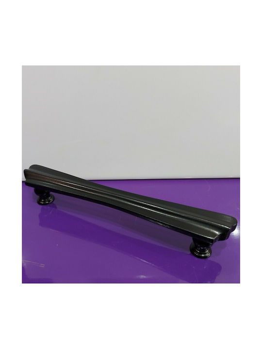 Spanish Brass Front Door Handle Mestre 10551-12b1 Matte Black Diameter 20.0cm