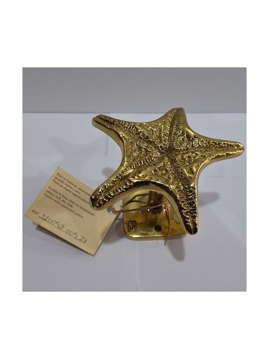 Handgefertigter Kupfer Spanischer Türknopf Coba 4885-Gold Hochglanz Maße 90 × 90 × 75 Mm