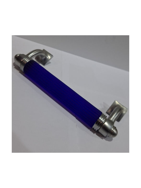 Italian Bronze Front Door Handle Steel Nova 4244-217-10c1 Mourano Crystal Length 21.7cm