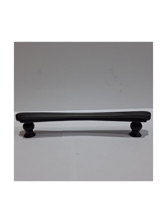 Spanish Brass Front Door Handle Mestre 10551-12b1 Matte Black Diameter 20.0cm