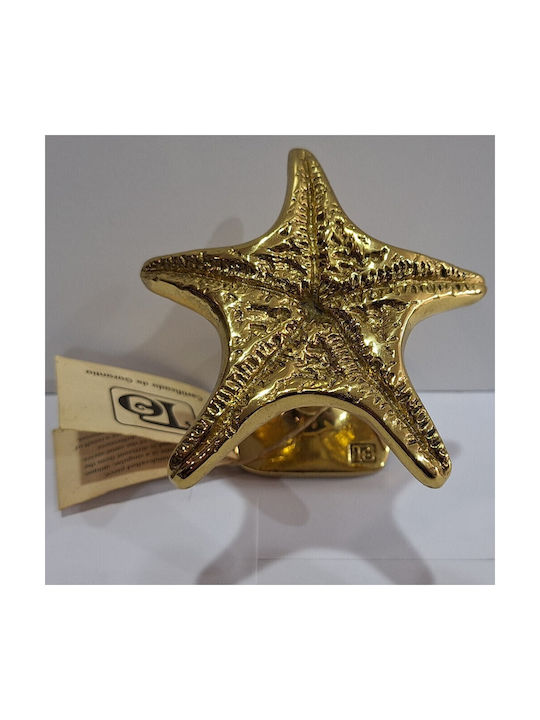 Handgefertigter Kupfer Spanischer Türknopf Coba 4885-Gold Hochglanz Maße 90 × 90 × 75 Mm